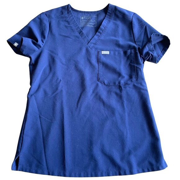 Figs Tops - Figs Catarina One-Pocket Scrub Top, Blue - Size‎ XS